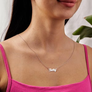 Personalized Name Necklace, Custom Nameplate Jewelry, Unique Letter Pendant, Anniversary Gift, Customizable Necklace, Mother's Day Gift