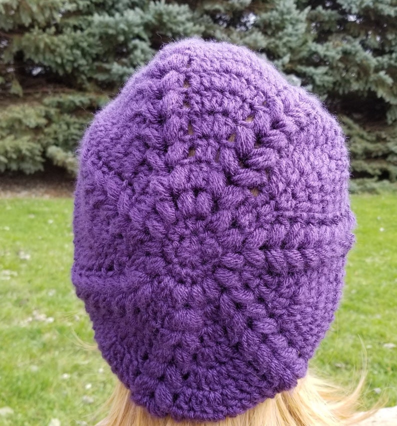 Purple Womens Slouchy Visor Hat Hipster Extra Long Slouchy Hat Etsy