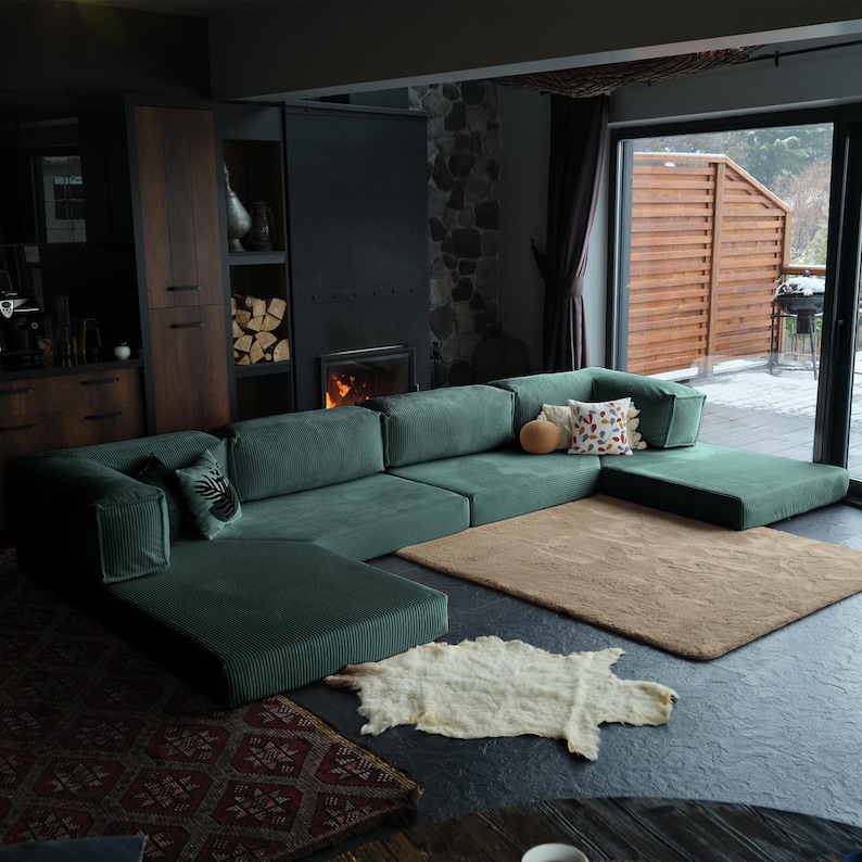 Washable teddy couch styled in bright natural light, highlighting practical care and everyday family-friendly comfort.