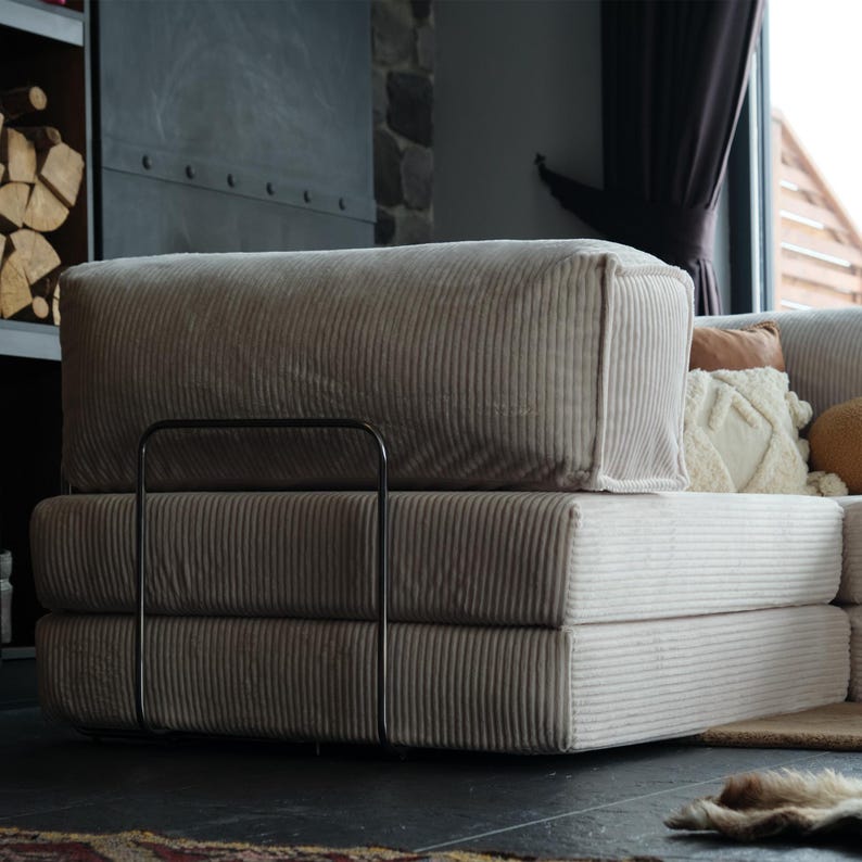Wrapped in plush teddy velvet, this modular sofa bed turns your livingroom into a luxurious comfort zone. Its soft teddy texture, washable design, and flexible layout make it the ultimate teddy couch for modern, cozy homes.