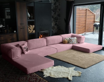 Teddy Washable Modular Sofa,  Corner Teddy Sofa, L Shaped Corduroy Teddy Sofa