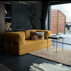 Teddy comfortable washable couch displayed in a bright livingroom, providing easy maintenance and everyday coziness.