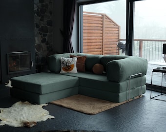 Sofá lavable de suelo, sofá tradicional, sofá de terciopelo, sofá seccional cómodo