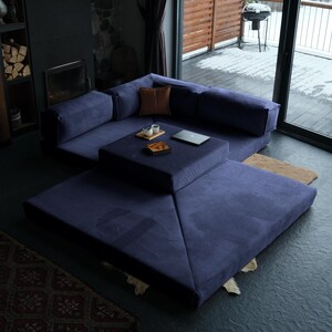 Made for modern comfort seekers, this teddy modular sofa bed is wrapped in luxurious corduroy teddy fabric. Floor-friendly and fully washable, it’s the perfect teddy couch for flexible spaces that demand softness and style.