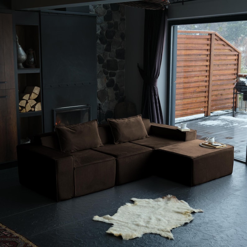 A simple yet elegant floor couch that adds warmth and sophistication to your home.