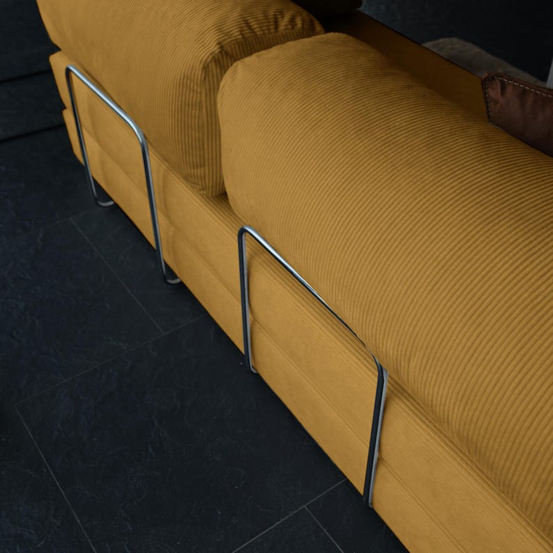 Luxury teddy corner sectional styled with layered pillows, providing versatile layouts and elegant design.