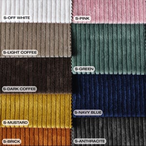 A handcrafted corduroy teddy sofa placed on layered rugs, blending comfort, culture, and convenience into a functional, feel-good furniture piece.