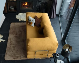 Sofá plegable Teddy, Sofá Teddy de pana suave, Sofá Teddy moderno de pana, Sofá Teddy personalizado