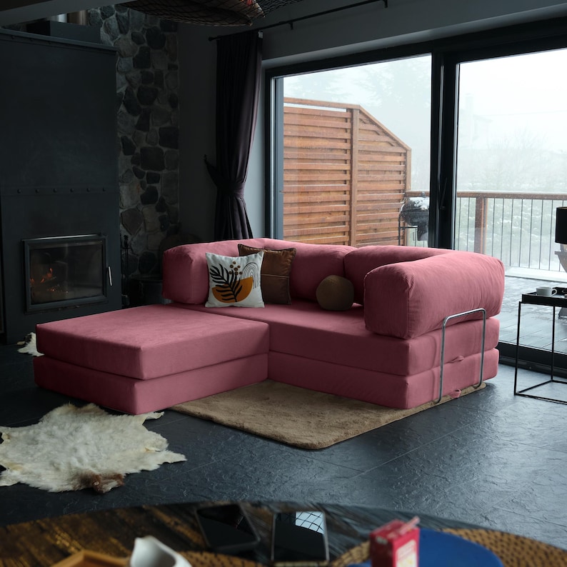 Cozy teddy sleeper sofa offering modular design and ultimate comfort. This teddy sofa bed is perfect for any living room, combining soft teddy cushions and durable materials for a stylish and practical furniture piece that enhances relaxation and versatility.