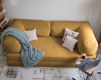 Coussin de canapé en velours Teddy, Canapé d'angle en peluche doux et confortable, Canapé d'angle modulable Teddy, Canapé d'angle en velours côtelé