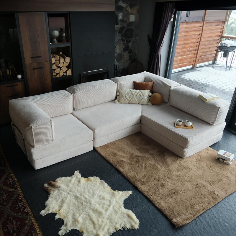 Living Spaces Velvet Sofa