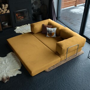 Washable teddy sofa styled in natural light, highlighting practicality, softness, and modern family-friendly design.