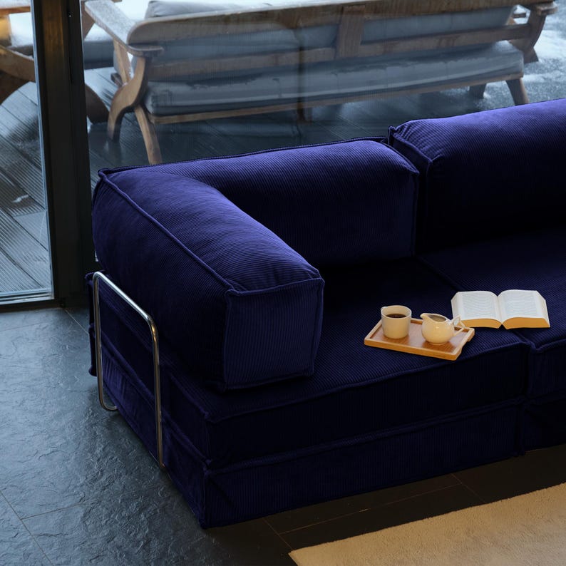 A versatile teddy modular sofa bed with washable covers, designed as a floor sofa bed to bring comfort and style to any living room.
