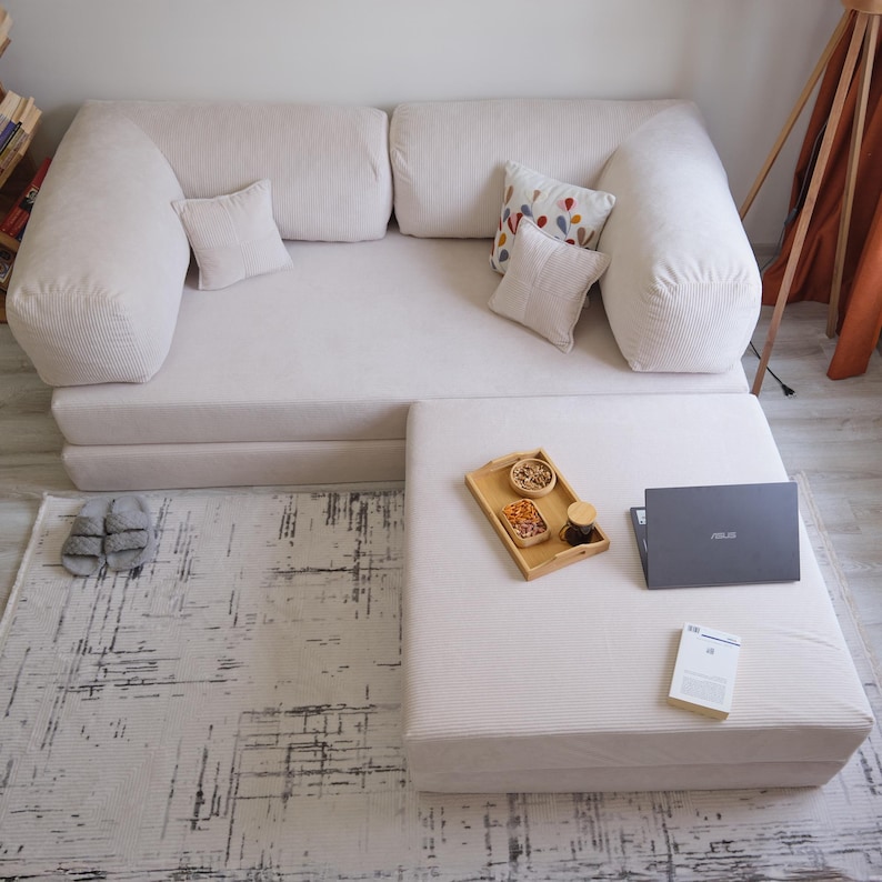 This teddy velvet sleeper sofa is the perfect livingroom piece — soft, modular, and made for cozy days. With washable covers and plush teddy fabric, this modular sofa bed brings everyday function wrapped in irresistible teddy comfort and modern design.