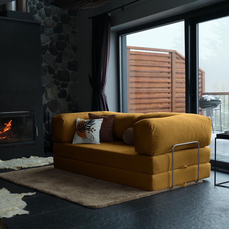 Teddy boneless soft sofa styled low to the ground, offering casual comfort and modern charm for cozy living spaces.