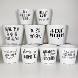Funny Personalised Plant Pots – Custom Planters for Succulents | Indoor Garden Decor & Gift for Plant Lovers