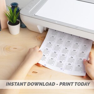 Instant download - print today
