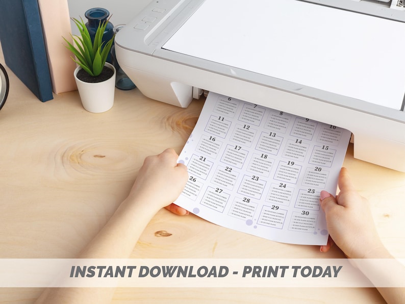 Instant download - print today