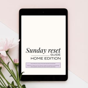 Sunday Reset Digital Planner | Lista de tarefas de limpeza semanal | Lista de tarefas para impressão | Rastreador de arrumação doméstica editável | PDF de gerenciamento doméstico