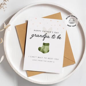 Carte de fête des pères imprimable pour bientôt grand-père | Imprimez la carte pour futur grand-père à la maison de The Bump | Pop, papa, futur grand-père