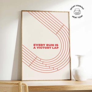 Arte murale motivazionale per la corsa / Poster stampabile per club di corsa / Regalo di compleanno per inaugurazione della casa per corridori, stampa / Decorazione per la casa per atleti di cross country