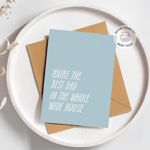 Tarjeta divertida para el Día del Padre / Tarjeta de cumpleaños atrevida imprimible para niños y esposa / Tarjeta de felicitación con broma sarcástica / Regalo para el Día del Padre para imprimir en casa