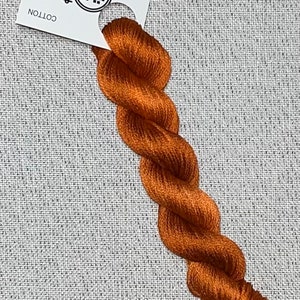 Hand dyed DMC floss - variegated embroidery thread for cross stitch - Everything Pumpkin