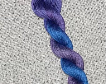 Hand dyed DMC floss - variegated embroidery thread for cross stitch - Just a Fairy Tale