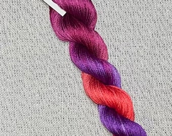 Hand dyed DMC floss - variegated embroidery thread for cross stitch - Wild Berries