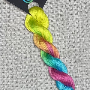 Hand dyed DMC floss - variegated embroidery thread for cross stitch - Tie-Dyed Dreams