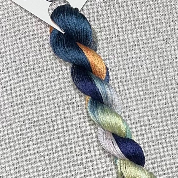 Hand dyed DMC floss - variegated embroidery thread for cross stitch - Vintage Boho