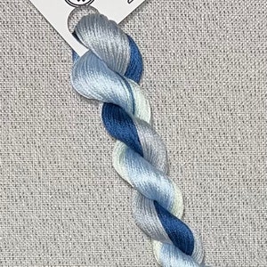 Hand dyed DMC floss - variegated embroidery thread for cross stitch - Lakeside