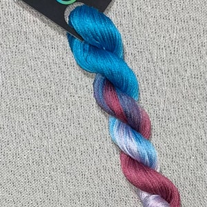 Hand dyed DMC floss - variegated embroidery thread for cross stitch - Alma