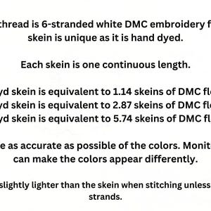 Hand dyed DMC floss - variegated embroidery thread for cross stitch - Dragonfly Wing image 6