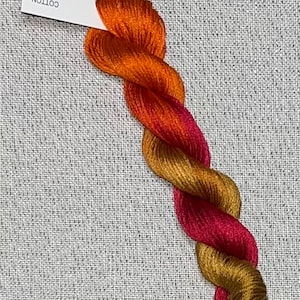 Hand dyed DMC floss - variegated embroidery thread for cross stitch - Mackinac