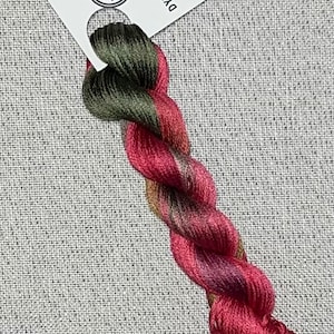 Hand dyed DMC floss - variegated embroidery thread for cross stitch - Rose Garden