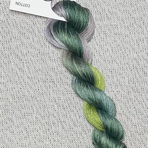 Hand dyed DMC floss - variegated embroidery thread for cross stitch - Pine Ridge