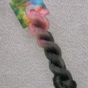Hand dyed DMC floss - variegated embroidery thread for cross stitch - Pink Camo