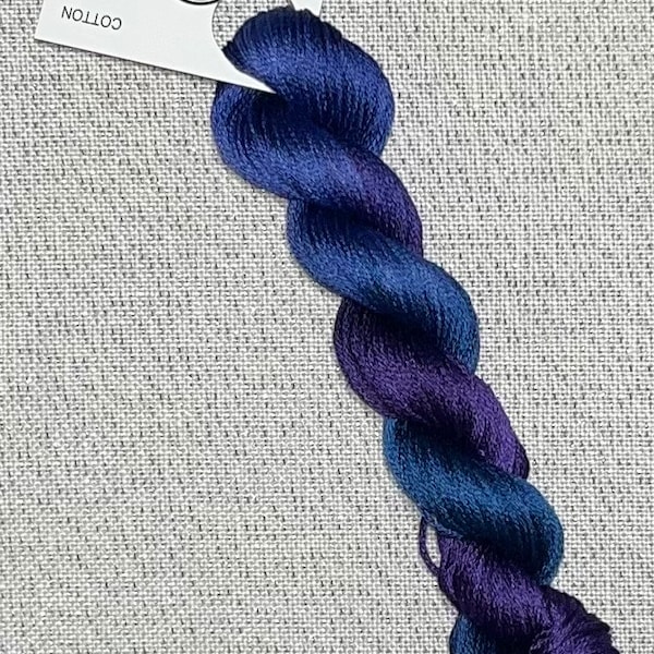 Hand dyed DMC floss - variegated embroidery thread for cross stitch - Clemson