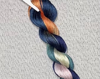 Hand dyed DMC floss - variegated embroidery thread for cross stitch - Vintage Boho