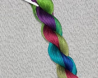 Hand dyed DMC floss - variegated embroidery thread for cross stitch - Bejewel