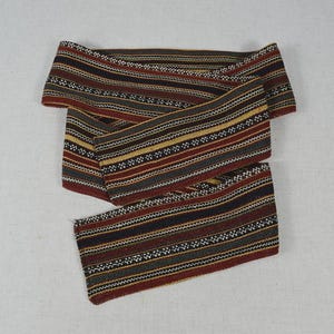 Vintage Ukrainian Woven Belt / Handwoven Traditional Belt / Ethnic Sash / Embroidered Cloth Belt / Folk Costume Accessory