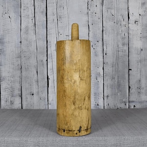 Antique Wooden Butter Churn / Rustic Butter Churn / Vintage Butter Crock / Rustic Primitive Cookware / Farmhouse Kitchen Decor