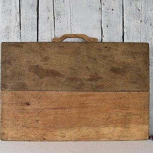 Vintage Wooden Cutting Board / Large Chopping Board / Rustic Bread Board / Wood Serving Board / Handmade Board / Unique Kitchen Gift