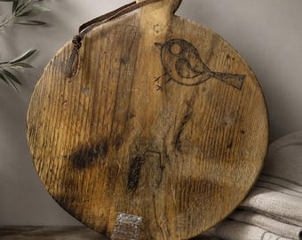 Primitive Wooden Bread Board Rustic Farmhouse Kitchen Decor