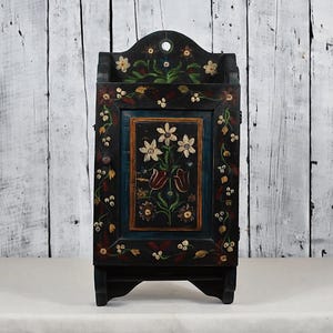 Antique Wall Cabinet / Wooden Hanging Cabinet / Small Kitchen Cabinet / Rustic Storage Cabinet / Vintage Organizer Box / Farmhouse Décor