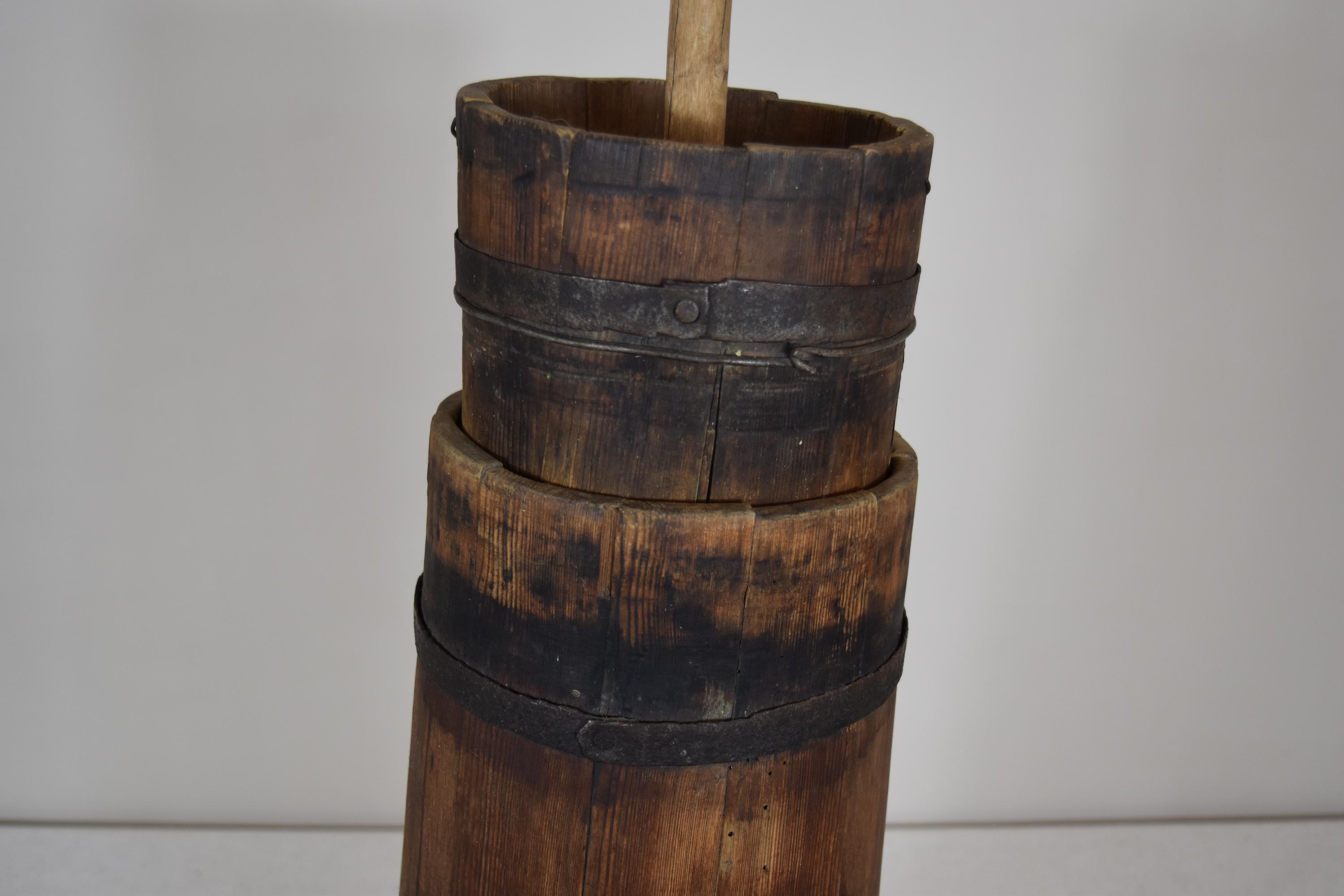 Antique Butter Churn / Rustic Handmade Kitchen Mixer / Primitive ...