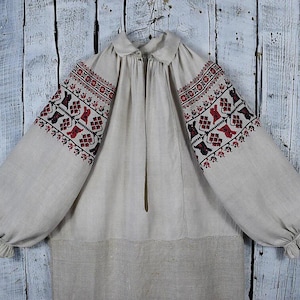Vintage Embroidered Blouse / Traditional Ukrainian Blouse / Woven Embroidery Shirt / Vintage Vyshyvanka Dress / Antique Boho Blouse