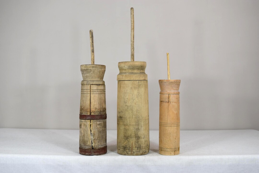 Antique Butter Churn / Rustic Handmade Kitchen Mixer / Primitive ...