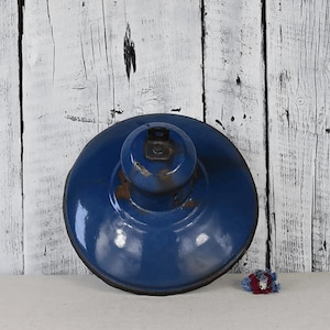 Vintage Metal Pendant Lampshade / Industrial Hanging Lamp Shade / Large Retro Light Fixture / Rustic Pendant Lighting Decor